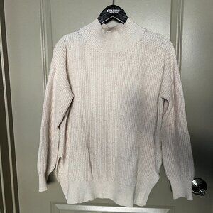 Abound Mock Neck Knit Long Sleeve Sweater - Cream- Medium